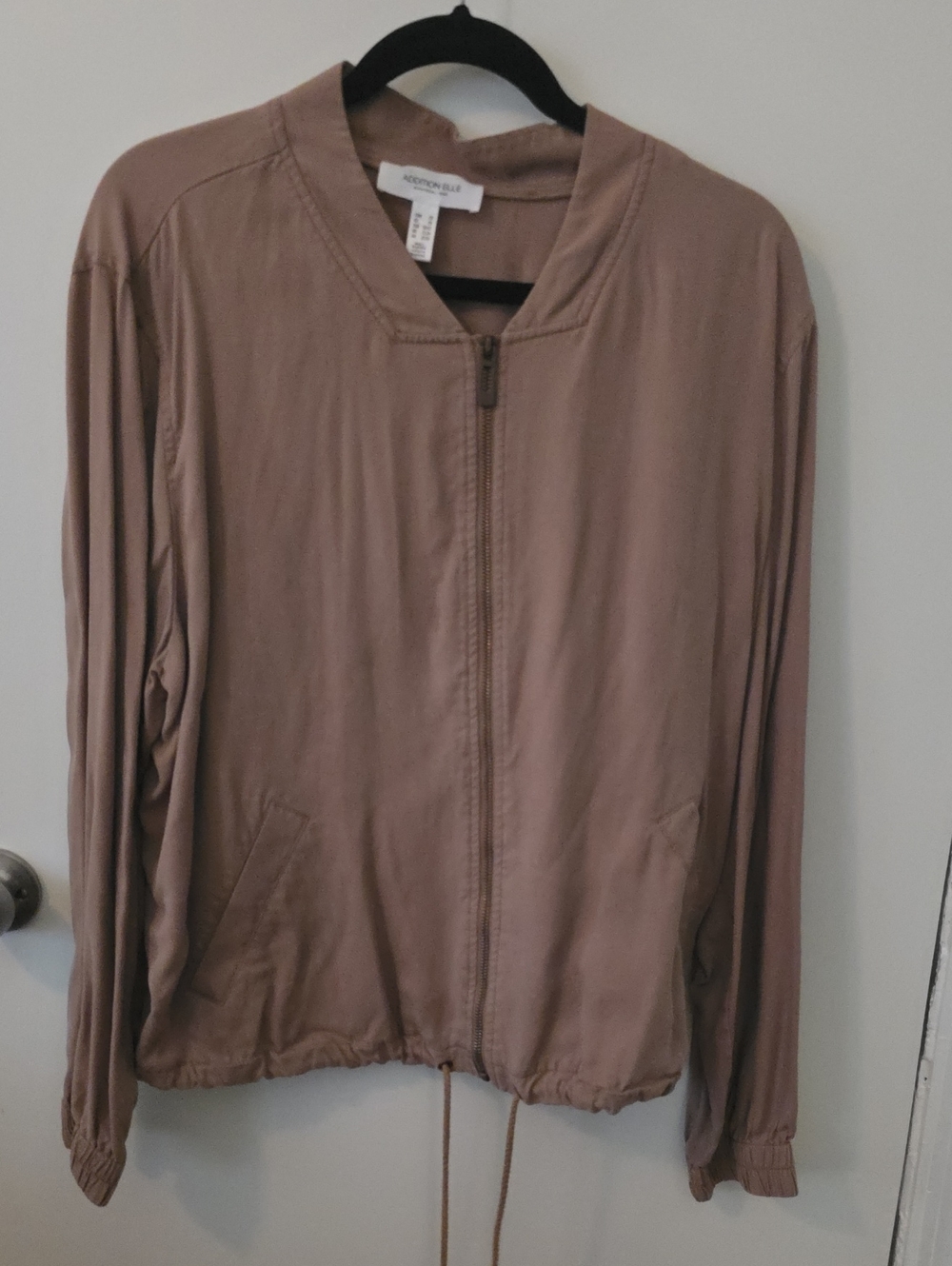 Addition Elle Mauve Dusty Pink Bomber Jacket